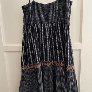 Zara Black Embroidered Beaded Boho Dress
